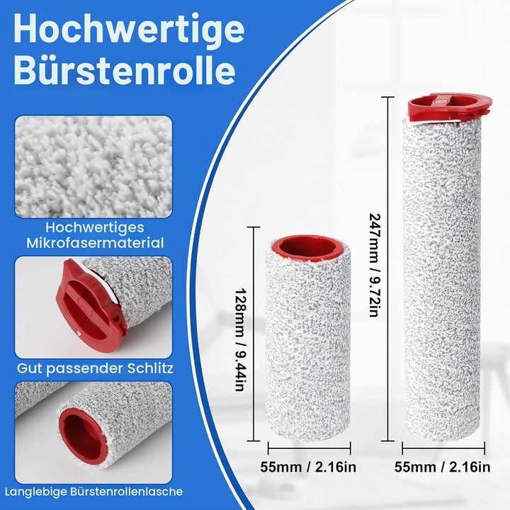 Bürstenwalze Ersatzteile für Roborock Dyad Pro/Dyad Pro Combo Nass und Trockensauger Zubehör (1 Lang