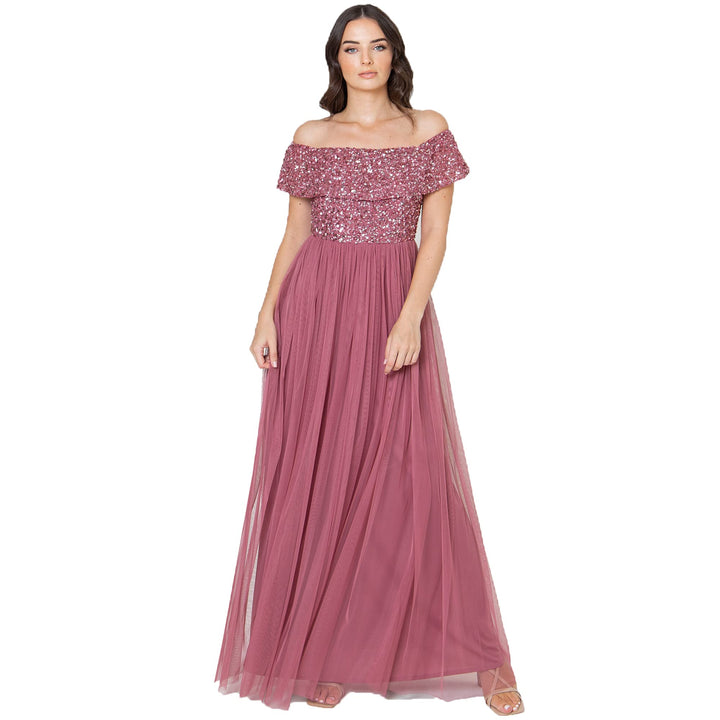 Maya Deluxe Damen Bridesmaid Dress Desert Rose 36, Desert Rose 36