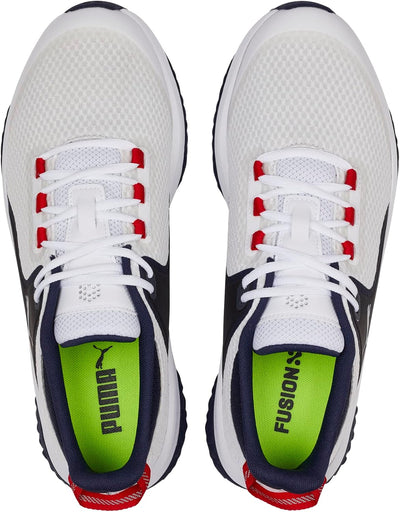 PUMA Herren Fusion Grip Extra Breit Golfschuh 43 EU Weit Puma White Puma Silver Puma Na, 43 EU Weit