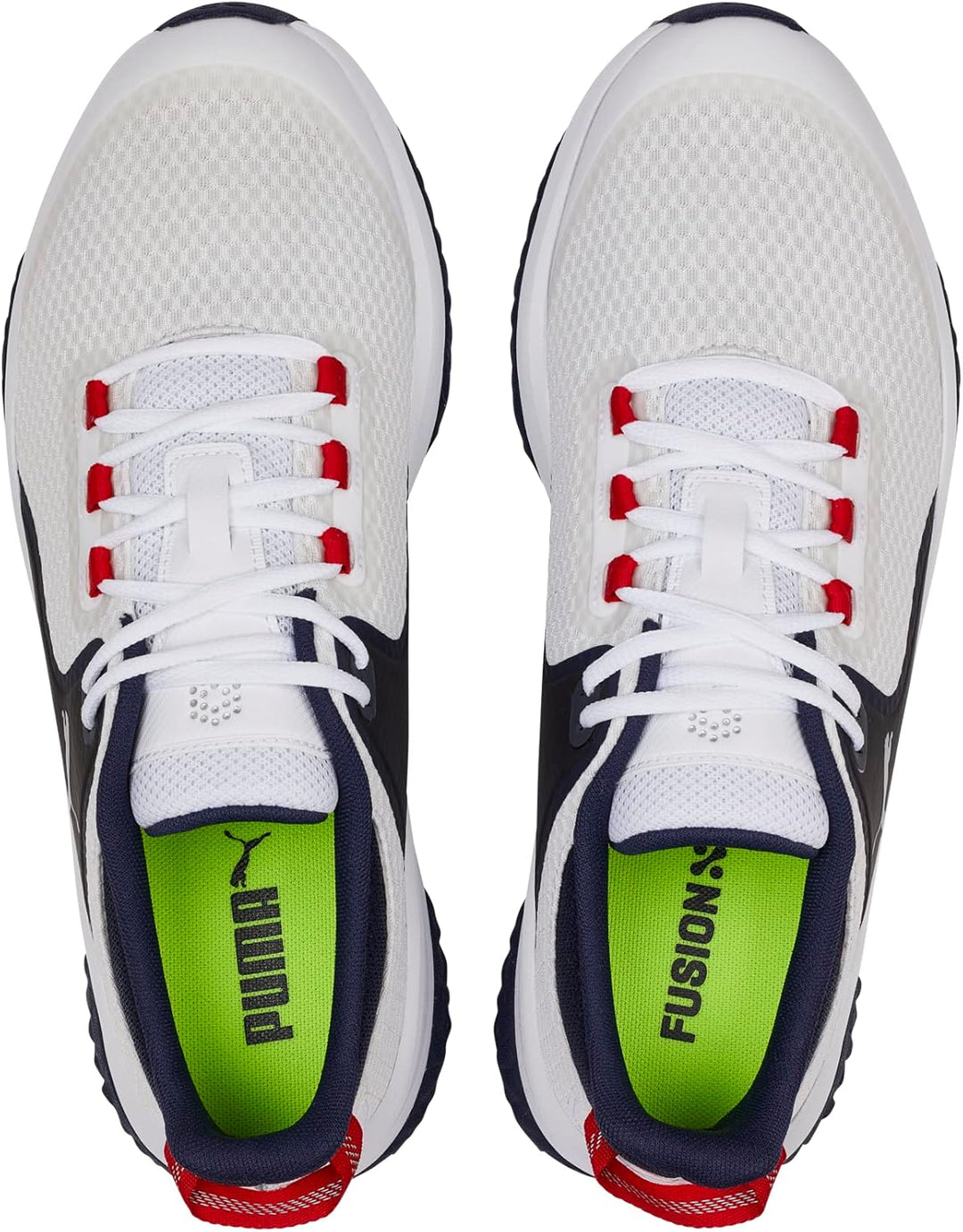 PUMA Herren Fusion Grip Extra Breit Golfschuh 43 EU Weit Puma White Puma Silver Puma Na, 43 EU Weit