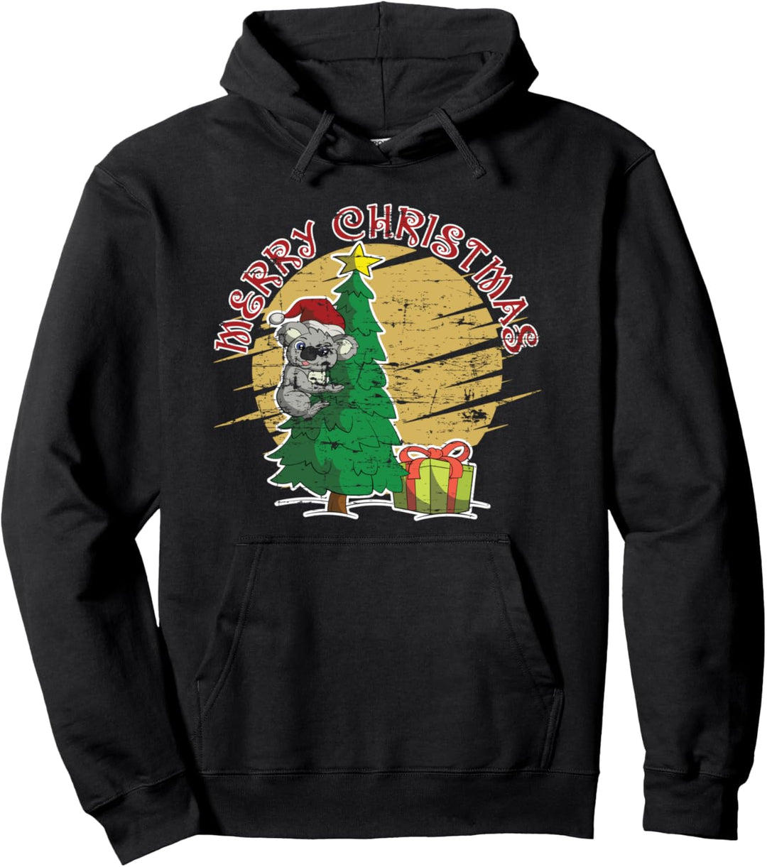 Zoo Tier Weihnachtsbaum Geschenk Koala Pullover Hoodie