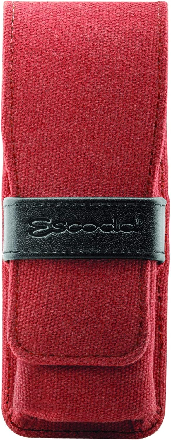 ESCODA Set 3 Aquarellpinsel - Reiseset Red Nr. 6, Nr. 8, Nr. 12 Rund Spitz Kunsthaar Serie Último Pe