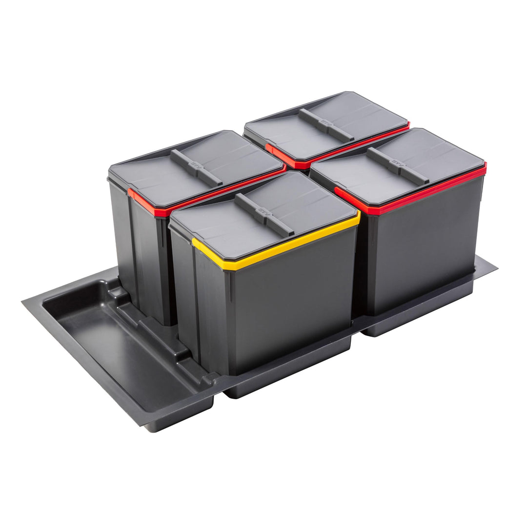 GTV - Abfallsammler Set AxiSpace, für Schubladen und Schränke mit Breite 900 mm, Set Besteht aus Beh