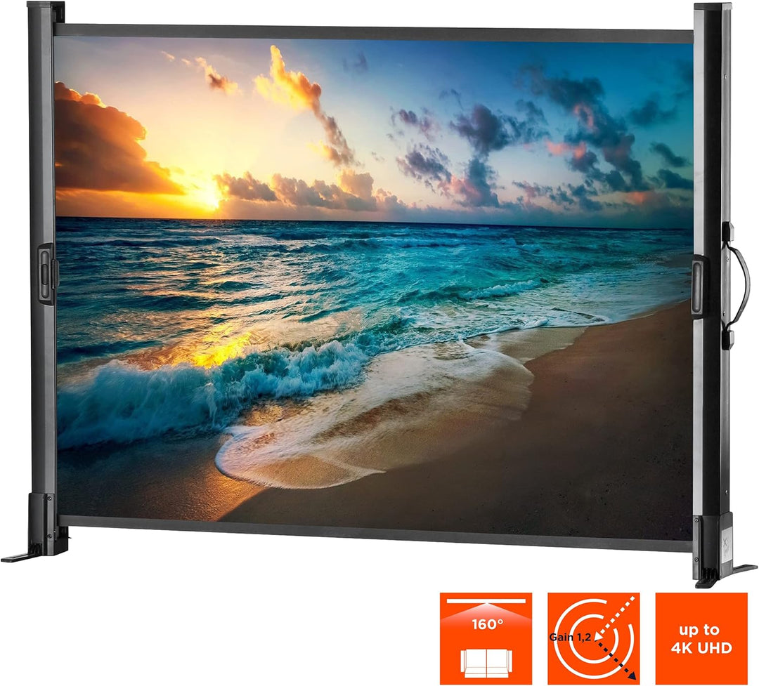 celexon Mobil Professional Tisch-Leinwand 40" | 81x61 cm 4:3 | kleine Full-HD, 4K Leinwand mit Trans