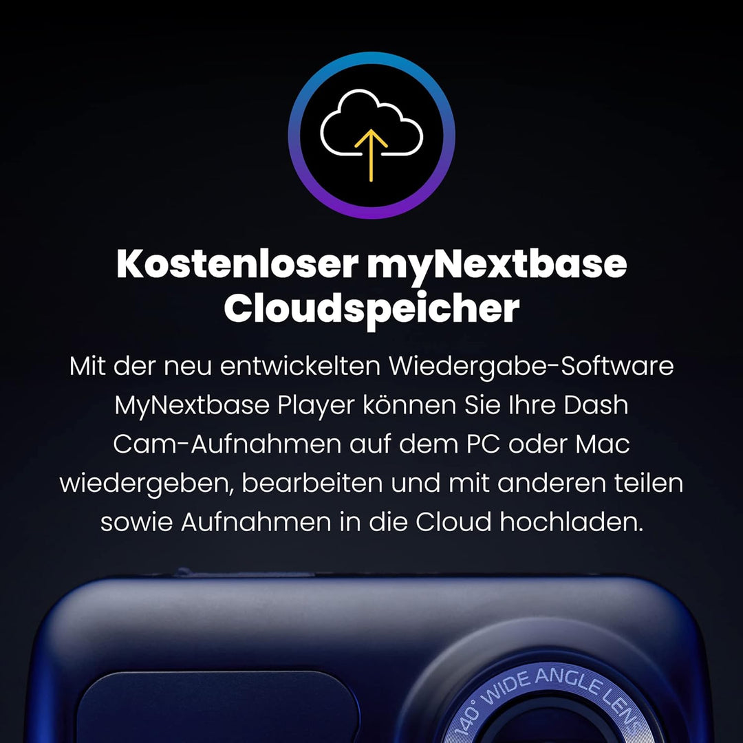 Nextbase 222 – Autokamera Dashcam Auto – Full 1080p/30fps HD Aufzeichnung - 140° Weitwinkel GSensor