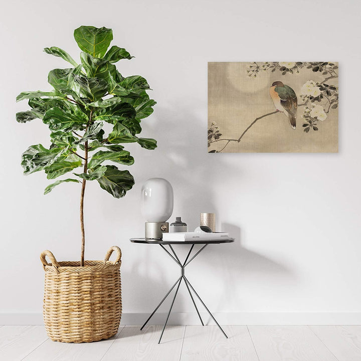 Feeby Wanddeko Vogel Leinwandbild Kunstdruck Natur Beige 100x70 cm M14245 100x70 cm, M14245 100x70 c