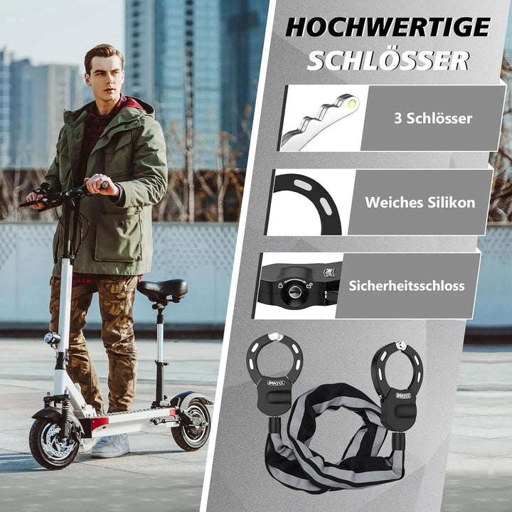 IMAYCC Mini E Scooter Schloss, Tragbarkeit Schloss für E Scooter, Diebstahlschutz Handschellenschlos