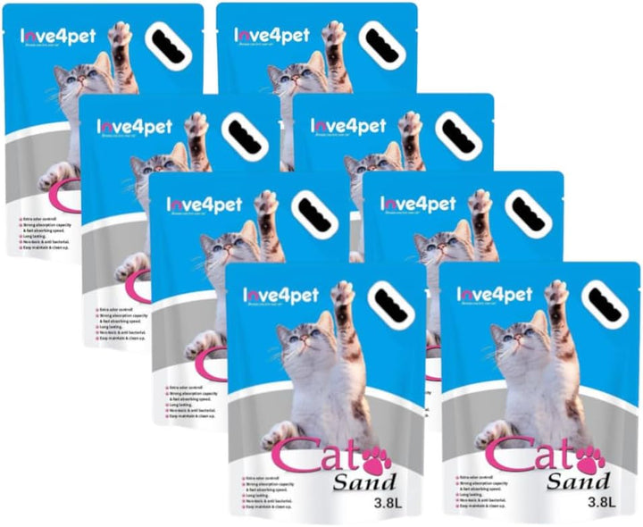 Cat Sand Katzenstreu aus Silikon 3,8L (8x3,8L (11,6 kg)) 8x3,8L ( 11,6 kg ), 8x3,8L ( 11,6 kg )