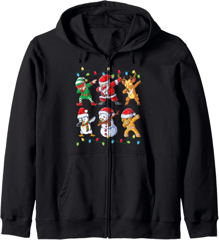 Dabbing Weihnachtsmann Santa Elf Weihnachten Christmas Xmas Kapuzenjacke