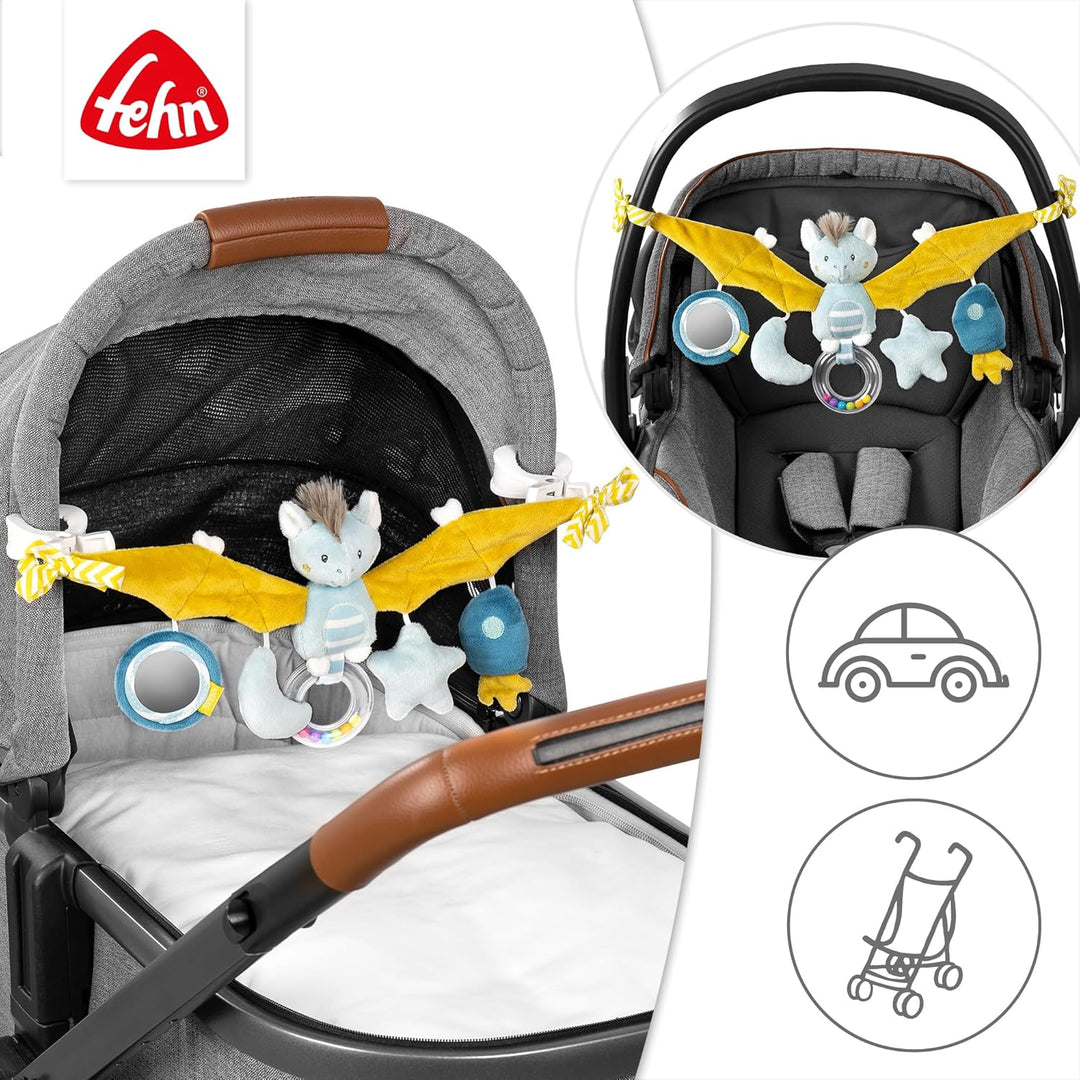 Fehn Kinderwagenkette Spielzeug Fledermaus – Baby Mobile Kette mit niedlichen Figuren zum Aufhängen