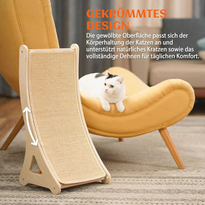 Gebogener Kratzbaum für Katzen, Sisal-Kratzrampe für Kätzchen, L-förmiges Kratzpad für Hauskatzen, 2