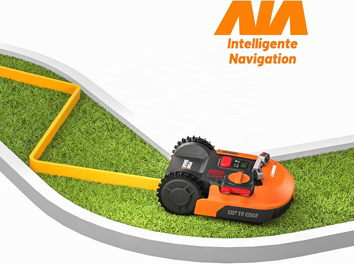 Worx Landroid M WR143E Mähroboter/Akkurasenmäher für Gärten bis 1000 qm/Selbstfahrender Rasenmäher f