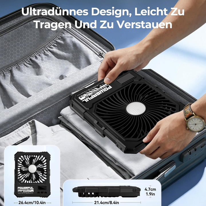 FORMIZON Camping Ventilator mit Licht, 20000mAh USB Ventilator Leise 17-85 Std 5 Geschwindigkeiten A