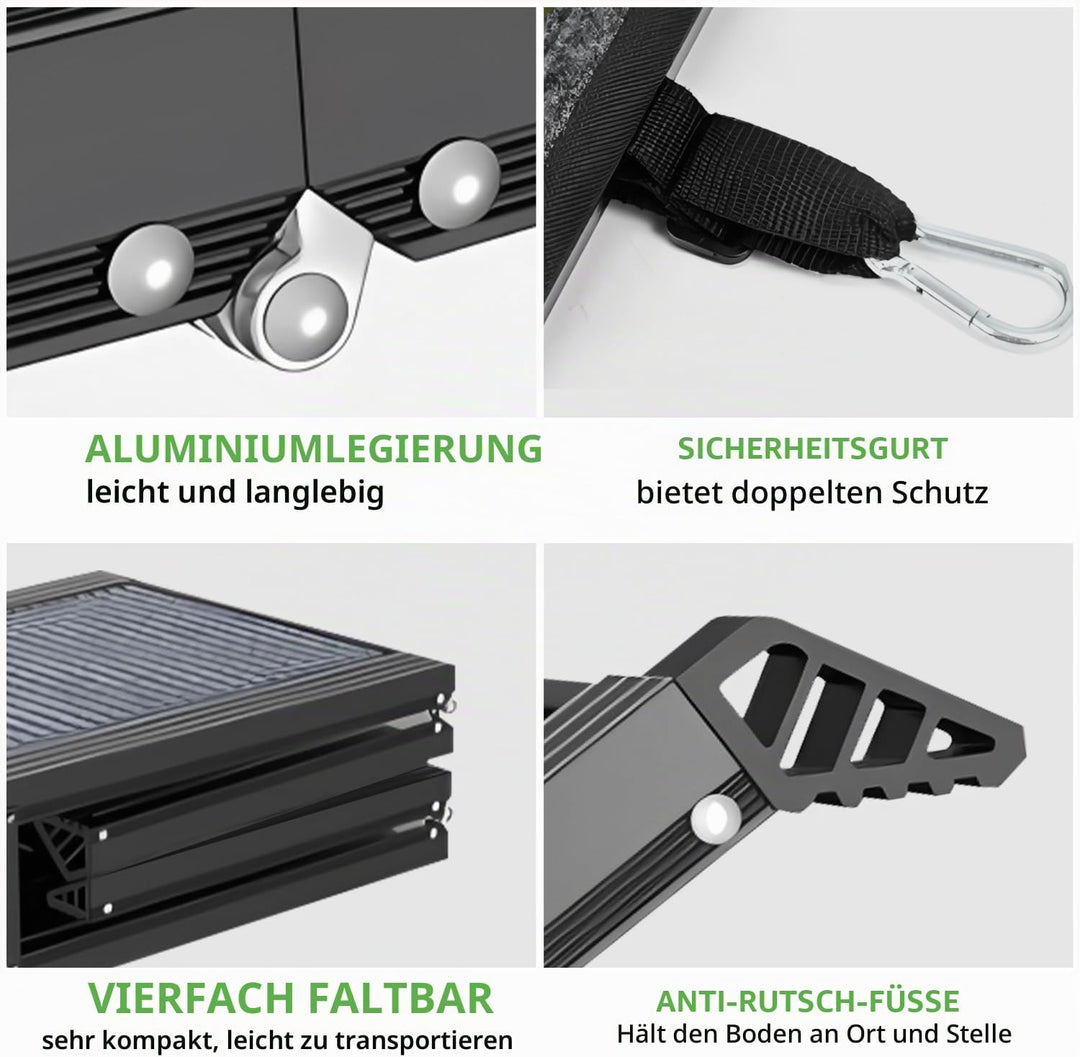 Hunderampe Auto Klappbar Extra Lang 180 cm Hundetreppe Auto mit Rutschfester Teppichoberfläche für K