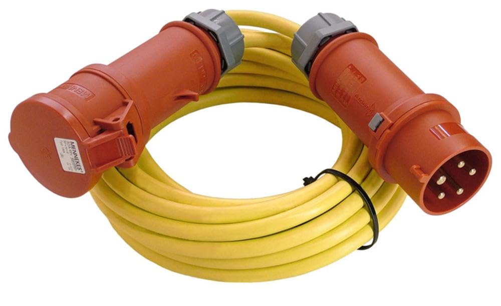 as - Schwabe 60712 CEE-Verlängerung 400V / 16A, 10m K35 AT-N07V3V3-F 5G1,5 mit Phasenwendestecker, g