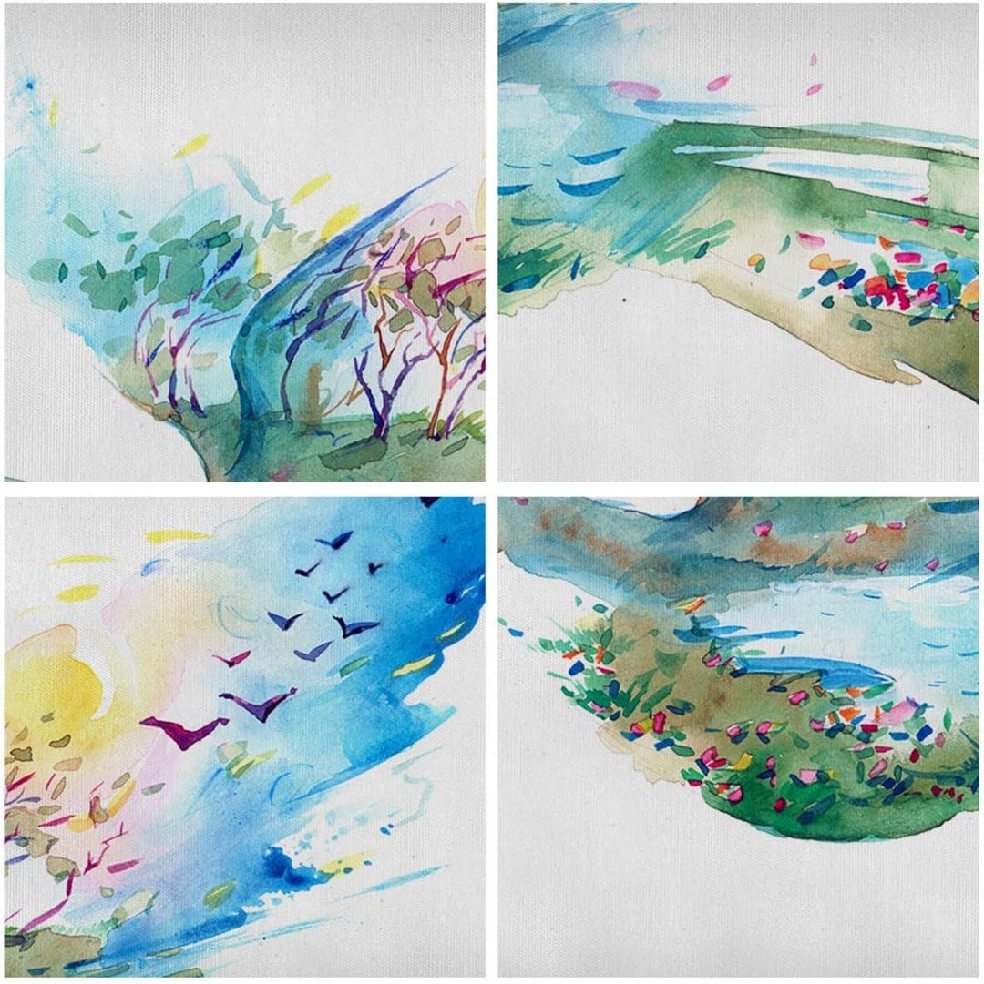 Bilder auf Leinwand Abstraktion Vogel Natur Bewegung Leinwandbild 70x50cm Wandbilder Dekoration Wohn