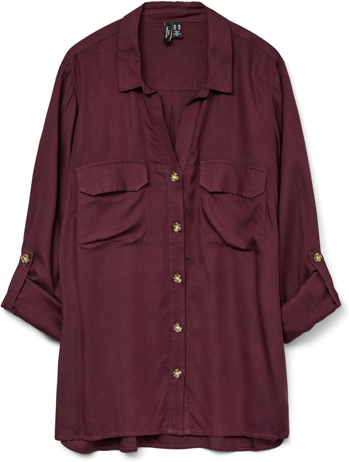 Vero Moda Female Hemd VMCBUMPY Hemd 44 Grosse Grössen Snow White, 44 Große Größen Sno