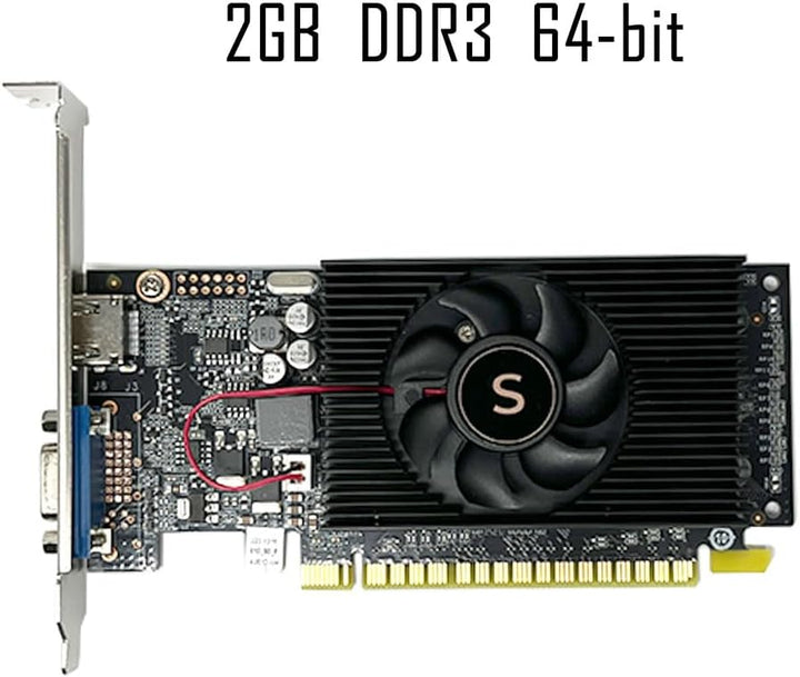 SAPLOS Geforce GT 610 Grafikkarte, 2GB DDR3 64-bit, VGA HDMI, Low Profile grafikkarte, PCI Express x