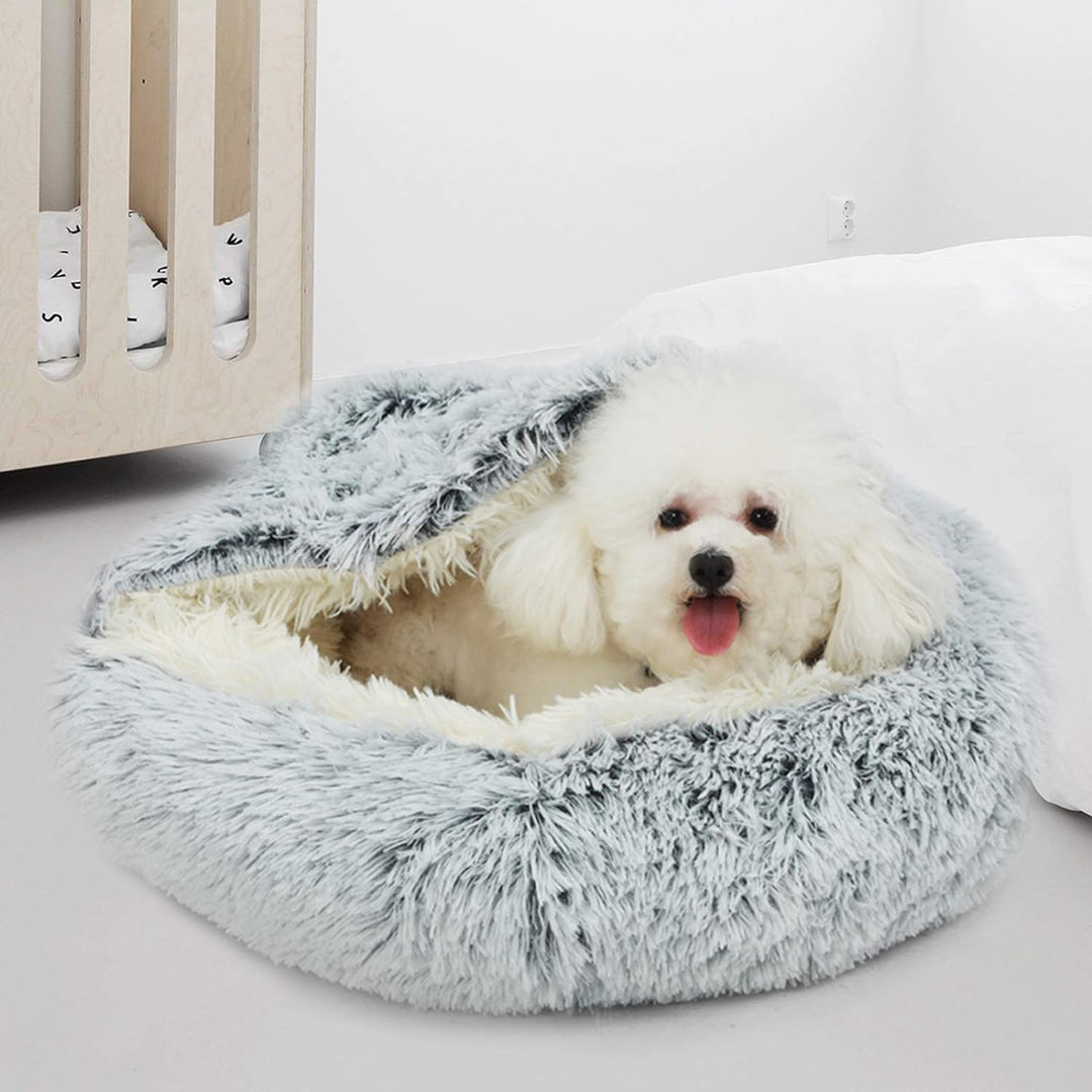 Flauschig Hundebett Muschelform Katzenbett Warm Tierbett Haustierbett Waschbar Hundesofa Katzensofa