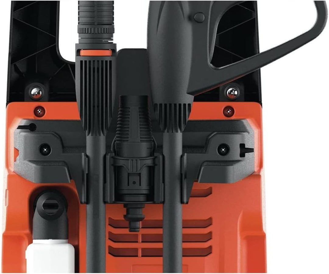BLACK+DECKER Hochdruckreiniger BXPW1400PE mit Patio Cleaner und Feste Bürste (1400 W, 110 bar, 390 l