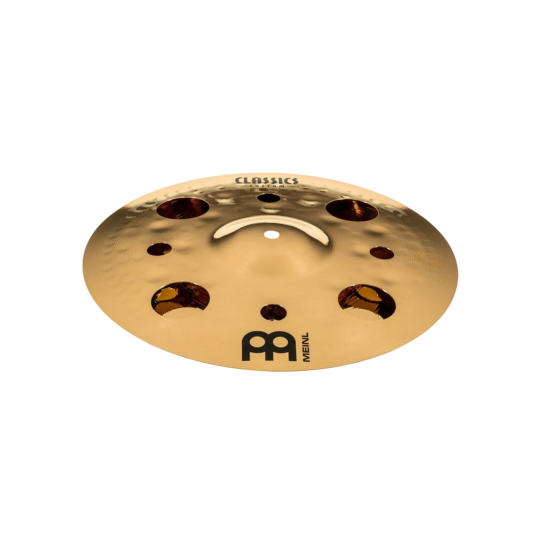 Meinl Cymbals Classics Custom Brilliant Trash Stack 12 Zoll (Video) Schlagzeug Becken mit Löchern –