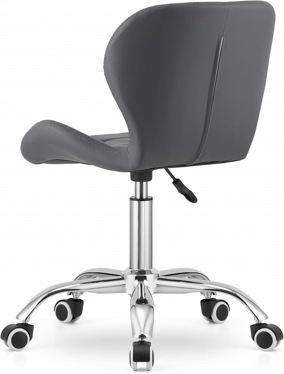 NMK HOME Drehstuhl mit Rollen - Höhenverstellbar Polsterstuhl - Home Office Samt Stuhl mit Geometris