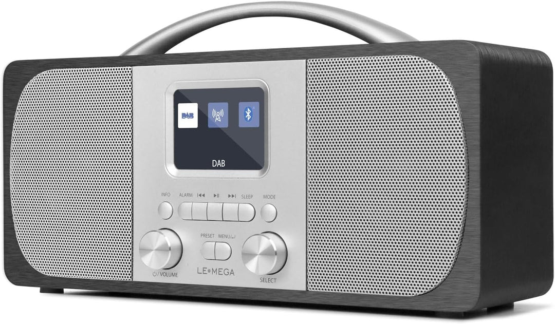 Tragbares DAB Radio | Digitalradios netz- und Batteriebetrieben | DAB Radiowecker | UKW-Radio,Blueto