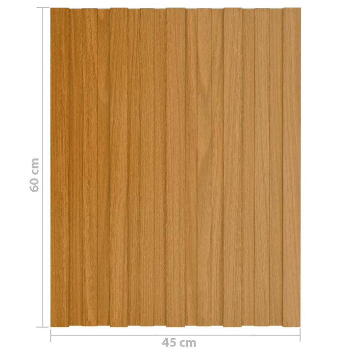 Dachpaneel Set 36 tlg 60x45 cm Verzinkter Stahl Dachblech für Gartenhaus Schuppen Garagenüberdachung