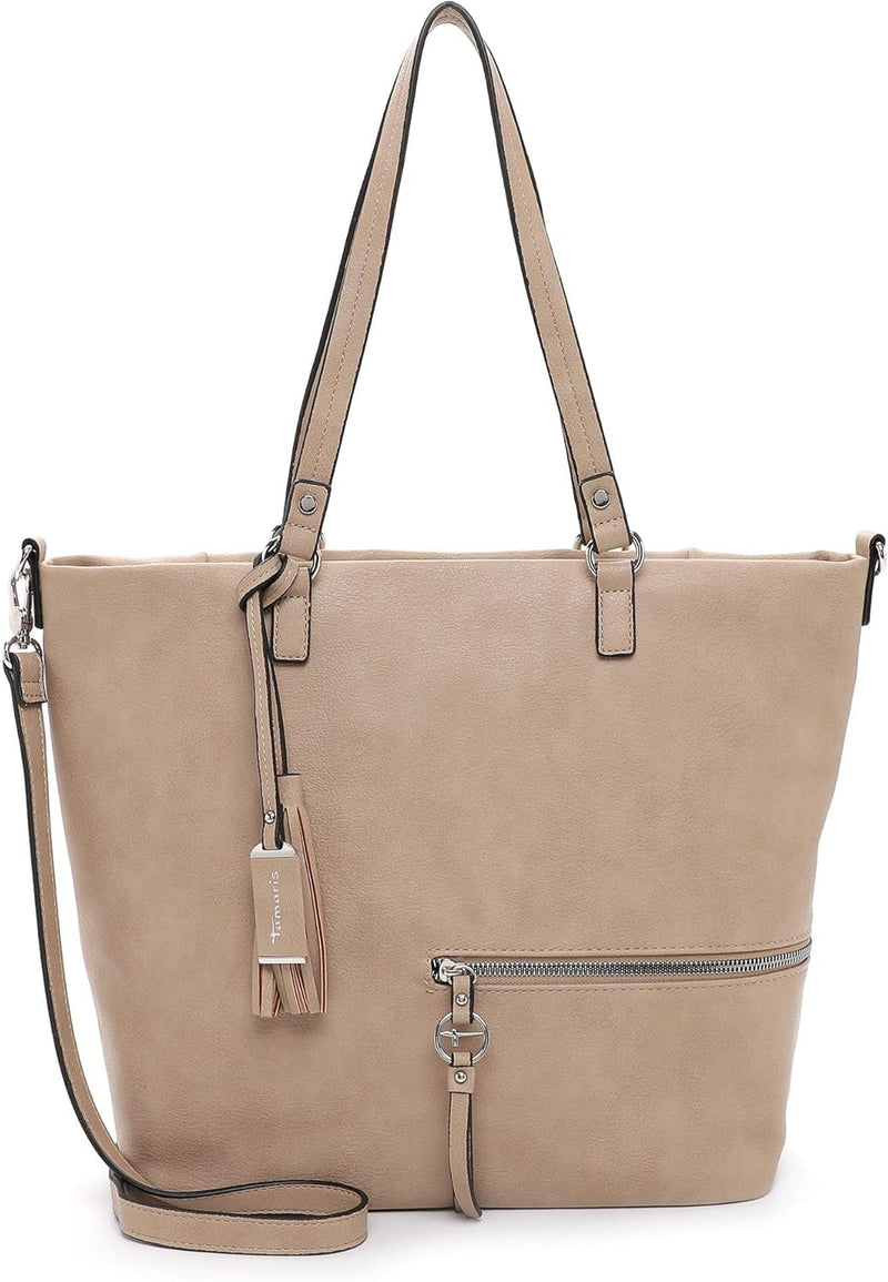 Tamaris Shopper TAS Nele 32803 Damen Handtaschen Uni Einheitsgrösse Taupe 900, Einheitsgrösse Taupe