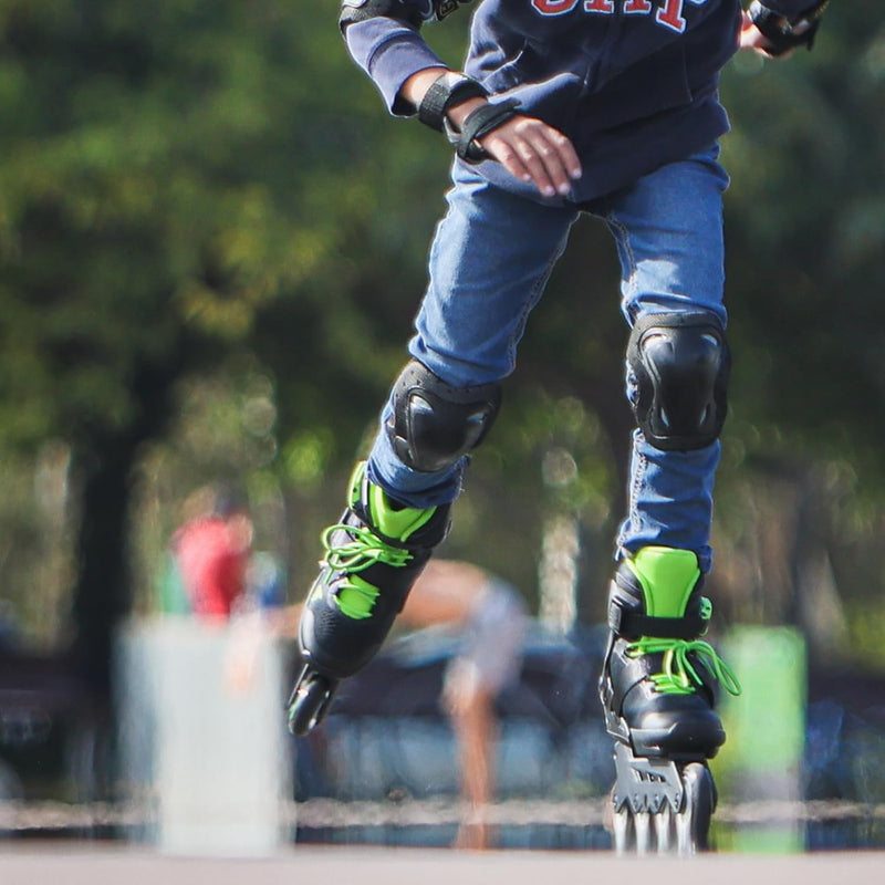 Rollerblade Unisex Jugend Microblade Inline Skates 21 Nero/Verde, 21 Nero/Verde