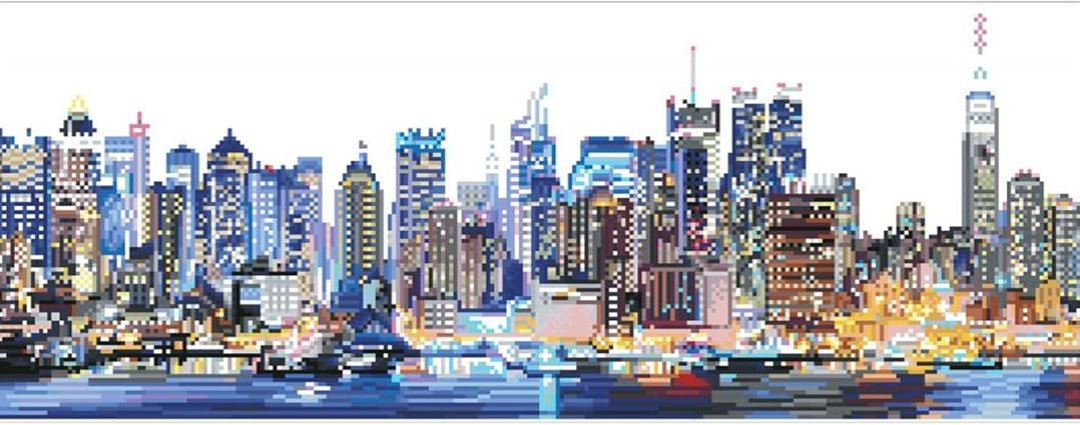 DIAMOND DOTZ 2592648 Original 5D Diamond Painting Set, Skyline, DIY Diamant-Malerei-Kit mit runden G
