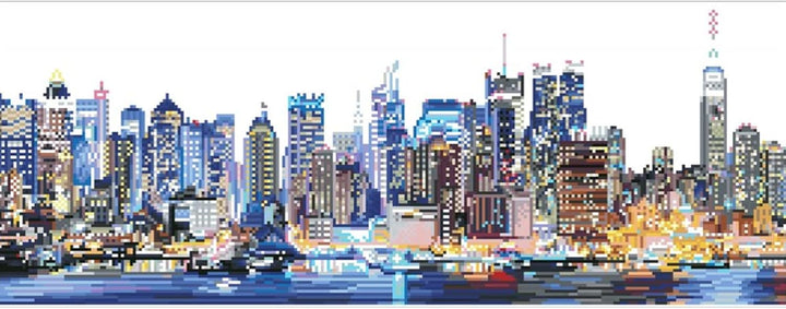 DIAMOND DOTZ 2592648 Original 5D Diamond Painting Set, Skyline, DIY Diamant-Malerei-Kit mit runden G