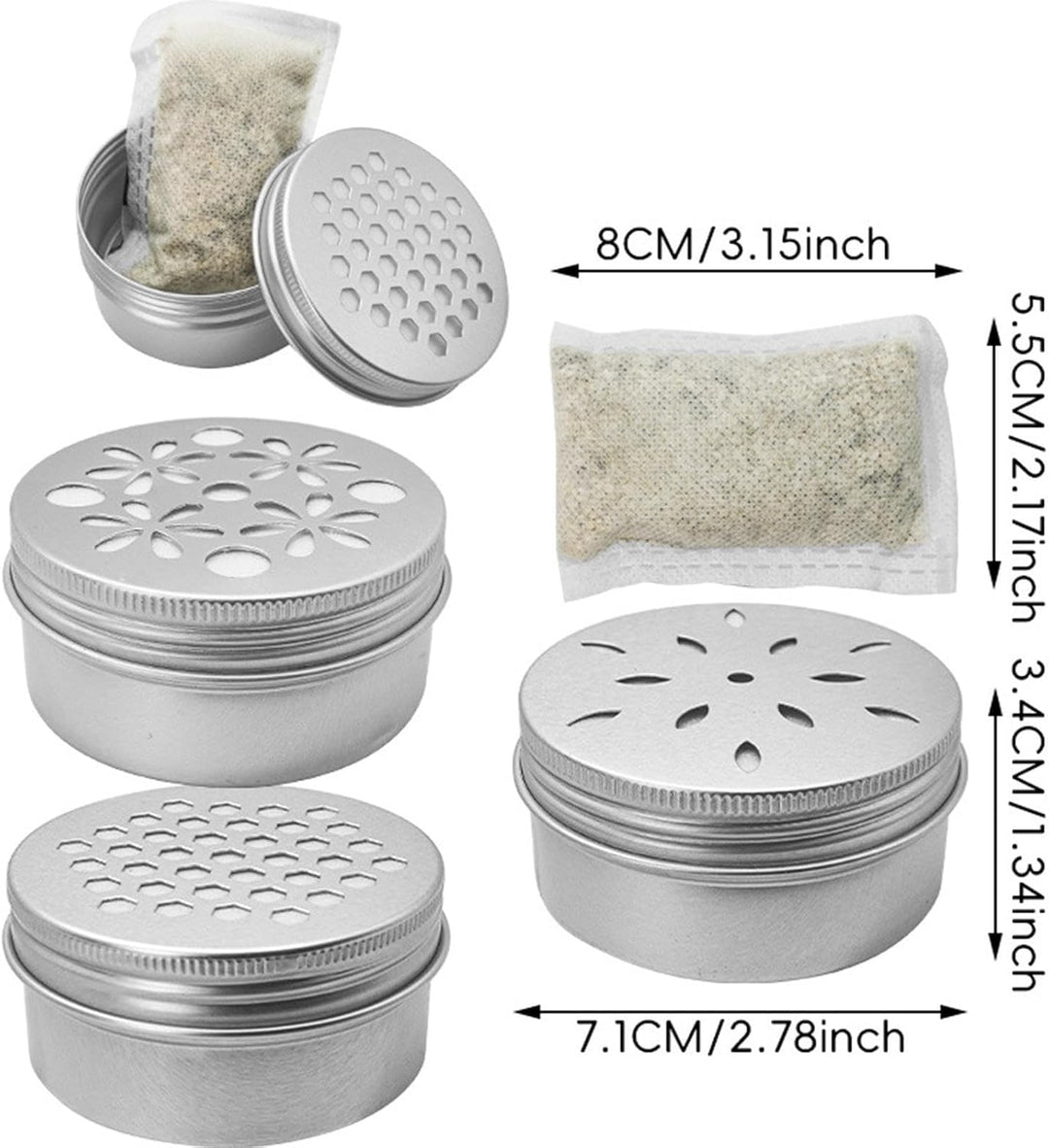 Scent Kit, Metal Training Tins, 2.8x2.8x1.34 Inches Scent Work Containers with Secure Seal Design, S