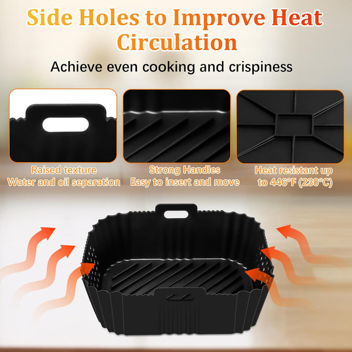 21 PCS Ninja Heissluftfritteuse Zubehör, Airfryer Zubehör für Ninja Double Stack XL 9.5 l Heissluftf