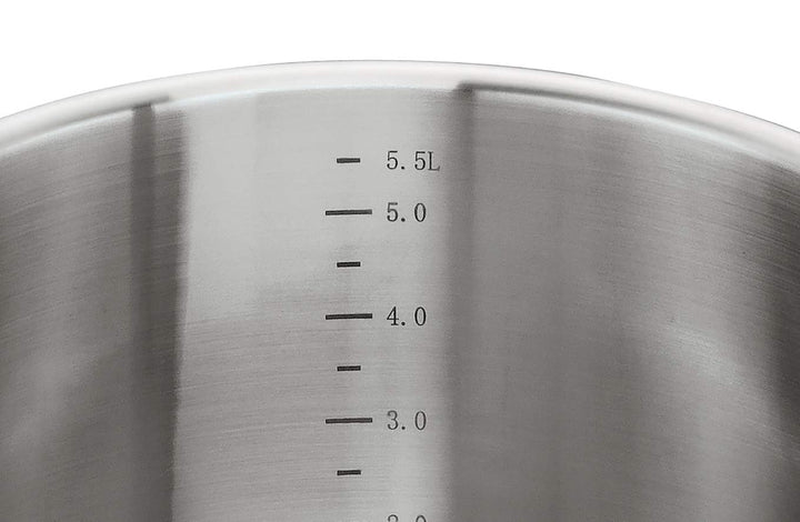 Spring Fusion 2+ Bratentopf niedrig, 16 cm, 5-Lagen-Mehrschichtmaterial, Griffe mit Silikonummantelu