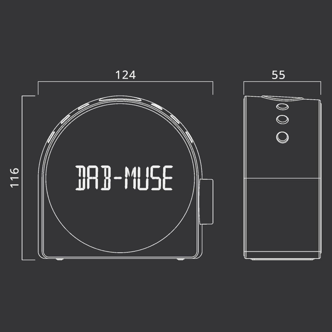 MUSE M-185CDB schwarz Uhrenradio DAB+ DUAL-Alarm Radiowecker digital