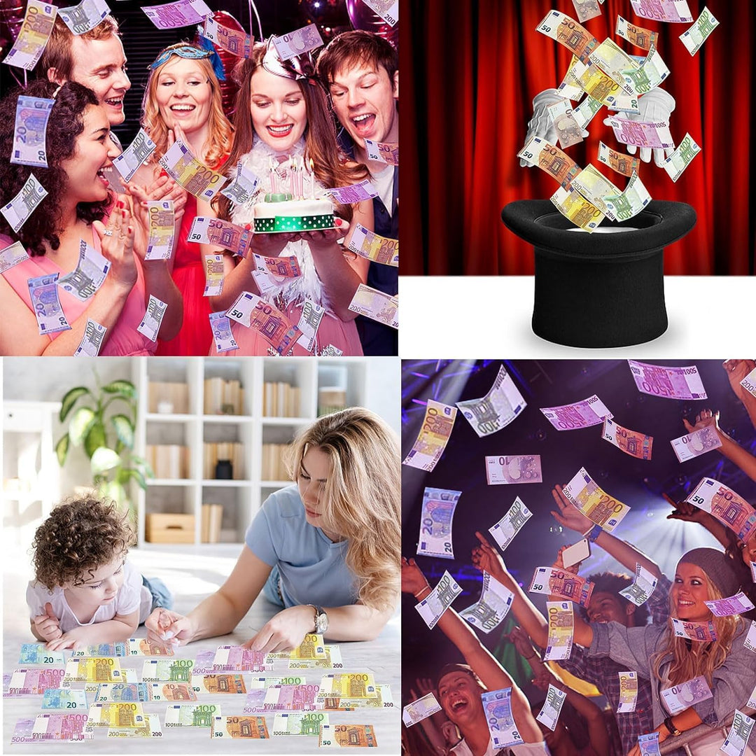 300 Blätter Prop Money Enthält 6 Werte Spielgeld Euro Scheine 10/20/50/100/200/500 Fake Geld Falschg