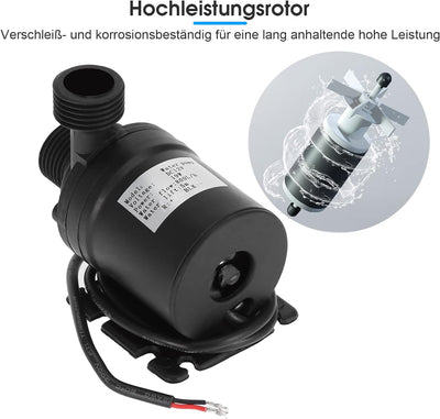 DC 12V 800L / H 5M Brushless Tauchwasserpumpe, Tauch Mini Ultra Leise Wasserpumpe für Brunnenpool So