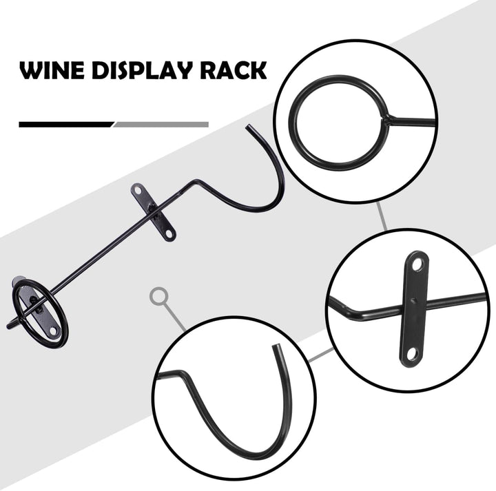 Flaschen Regal Weinregal Aus Eisen FüR 6 Flaschen Rotwein Lagerung Und PräSentation Kompaktes Schwar