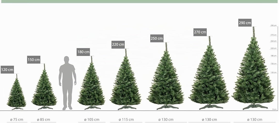 Künstlicher Weihnachtsbaum 150 cm Grün Tannenbaum Christbaum Tanne Unecht Weihnachtsdeko DecoKing Le