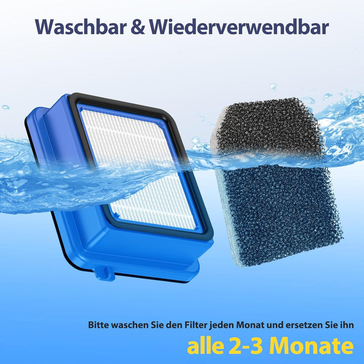 8 Stück QX7 Filter für AEG -Filter Zubehör Set für AEG QX6 QX7 QX8-2 ASKW1 Staubsauger Ersatzteile E
