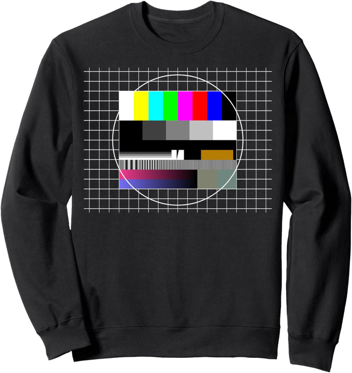 TV-Testmuster, Fernseher Testbild, Nostalgisches Retro Sweatshirt