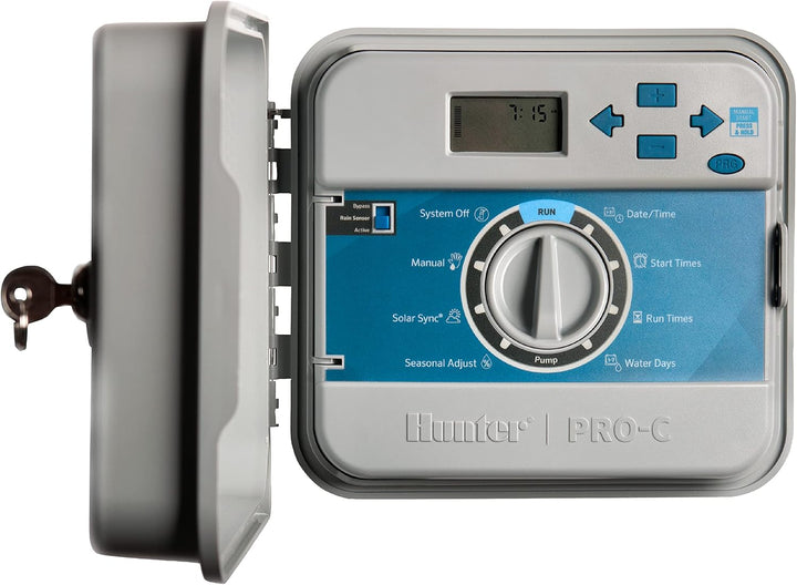 Hunter Pro-C PC-400 4 Zonen Basecontroller, Outdoor-Modell mit internen Trafo und abschliessbarem Sc