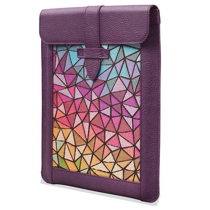 LONDO Echtleder-Ärmeltasche für Ipad - Small Purple Small, Purple Small