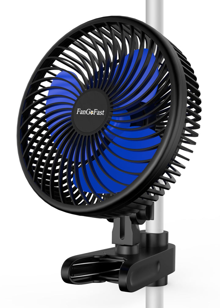FanGoFast Grow Ventilator mit Clip EC-Motor, 10 Geschwindigkeitsstufen, Grow Clip-Ventilator Klemmba
