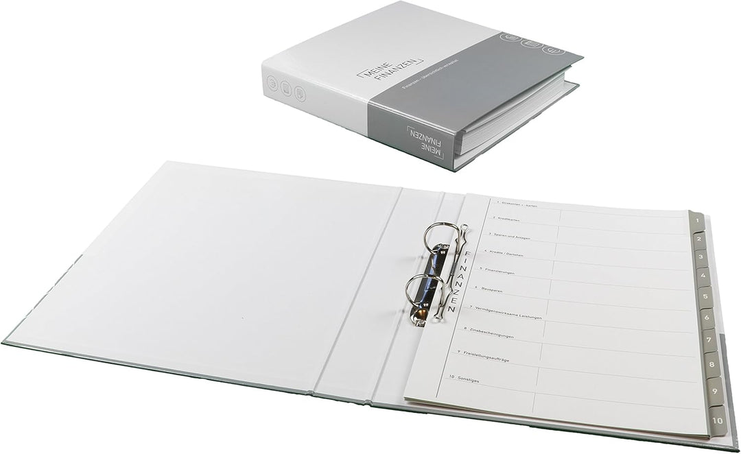 7er-Pack Themenringbücher mit Register für Versicherungen/Steuern/Vorsorge/Finanzen/Dokumente/Betrie