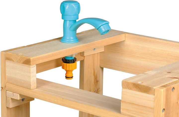 Happy People Wasser-Spieltisch 3er Set – mit Schleusenfunktion & handelsüblichem Schlauchanschluss –