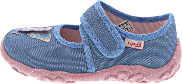 Superfit Mädchen Bonny Hausschuhe 23 EU Blau Rosa 8020, 23 EU Blau Rosa 8020