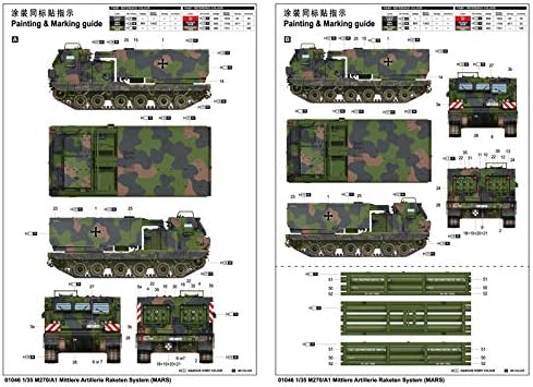 Trumpeter M270/A1, Raketenwerfer, B, TR01046, Mehrfarbig