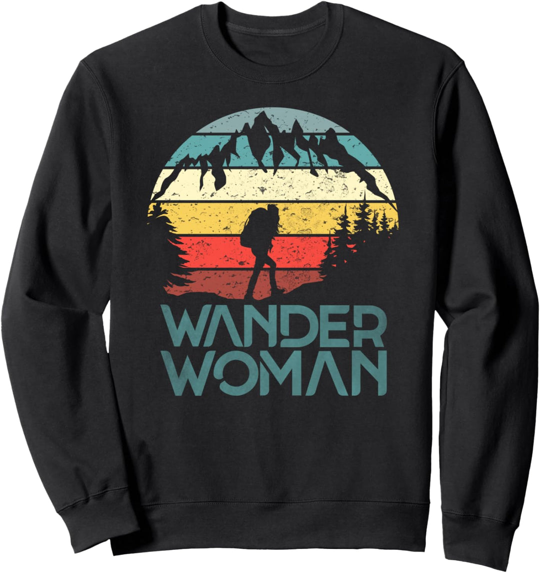Wander Woman Wandern Bergsteigen Frauen Wanderung Damen Sweatshirt